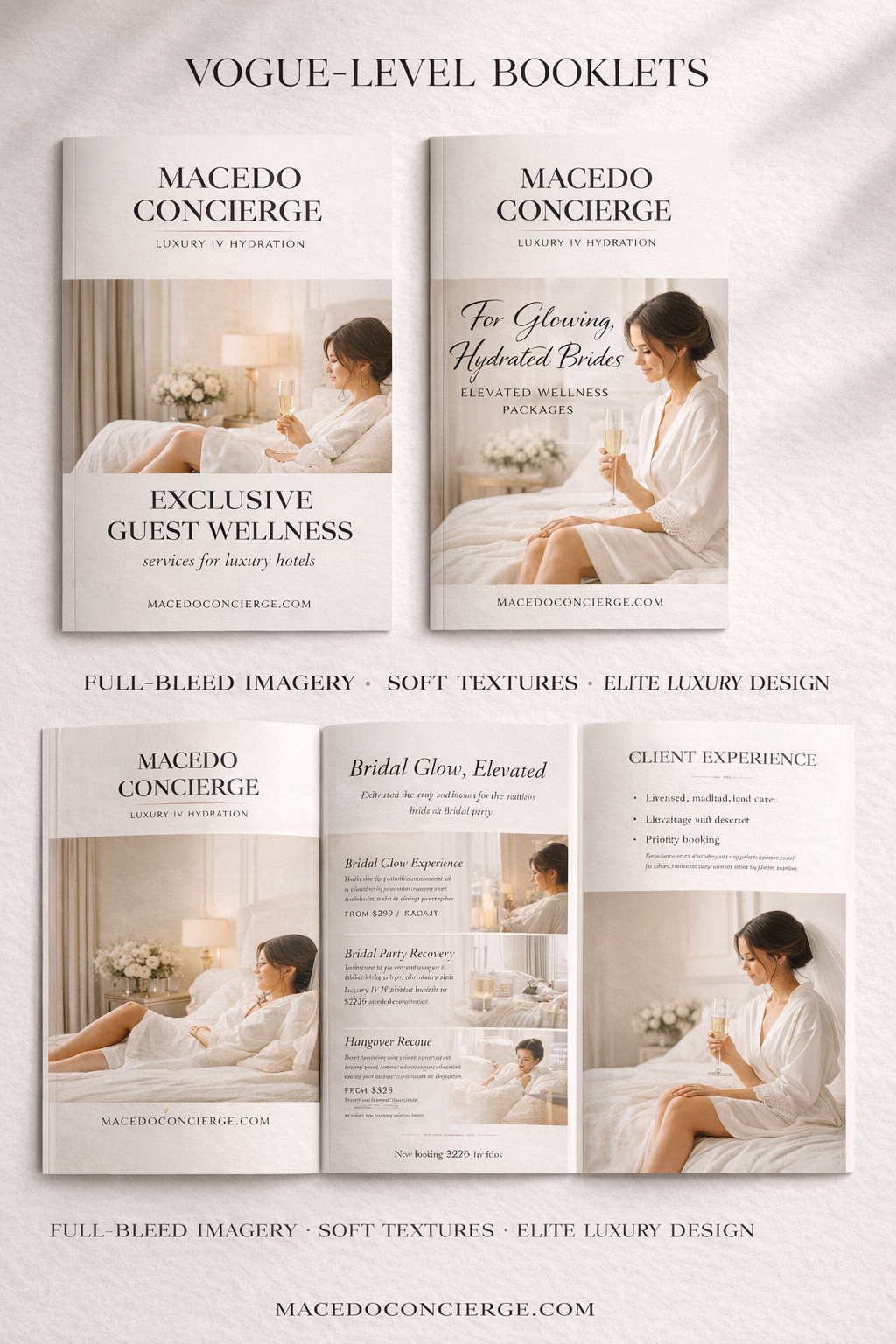 Luxury Macedo Concierge booklet concepts