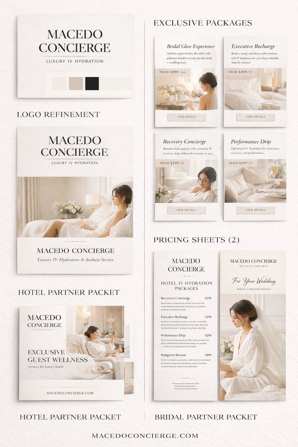 Macedo Concierge brand materials
