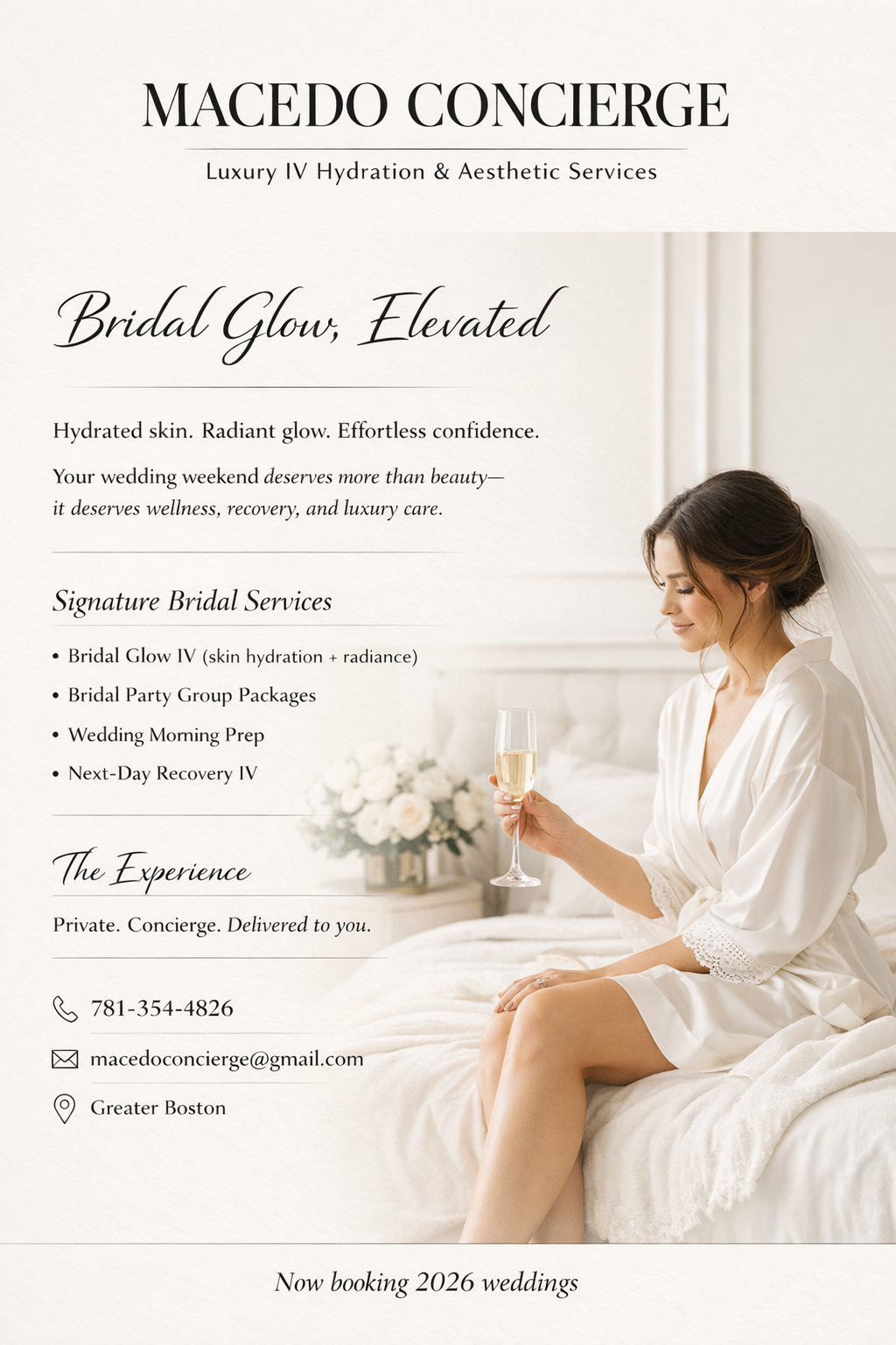 Macedo Concierge bridal glow flyer